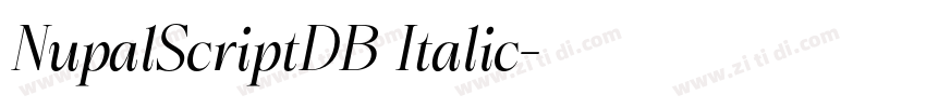 NupalScriptDB Italic字体转换